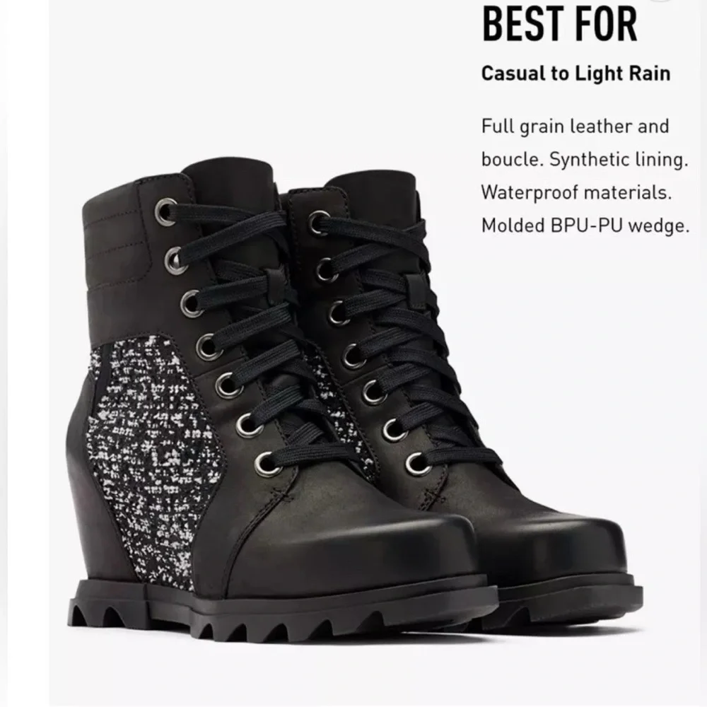Sorel Joan of Arctic Waterproof Wedge III Lexie Lace-Up Bootie Size 10 New!